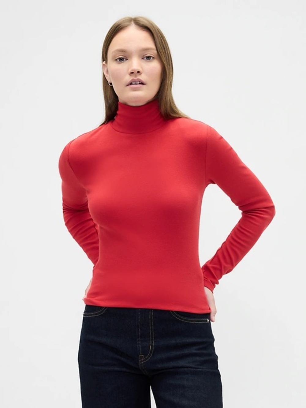 NWT GAP Red Ribbed-Knit Turtleneck Top | Women’s Small